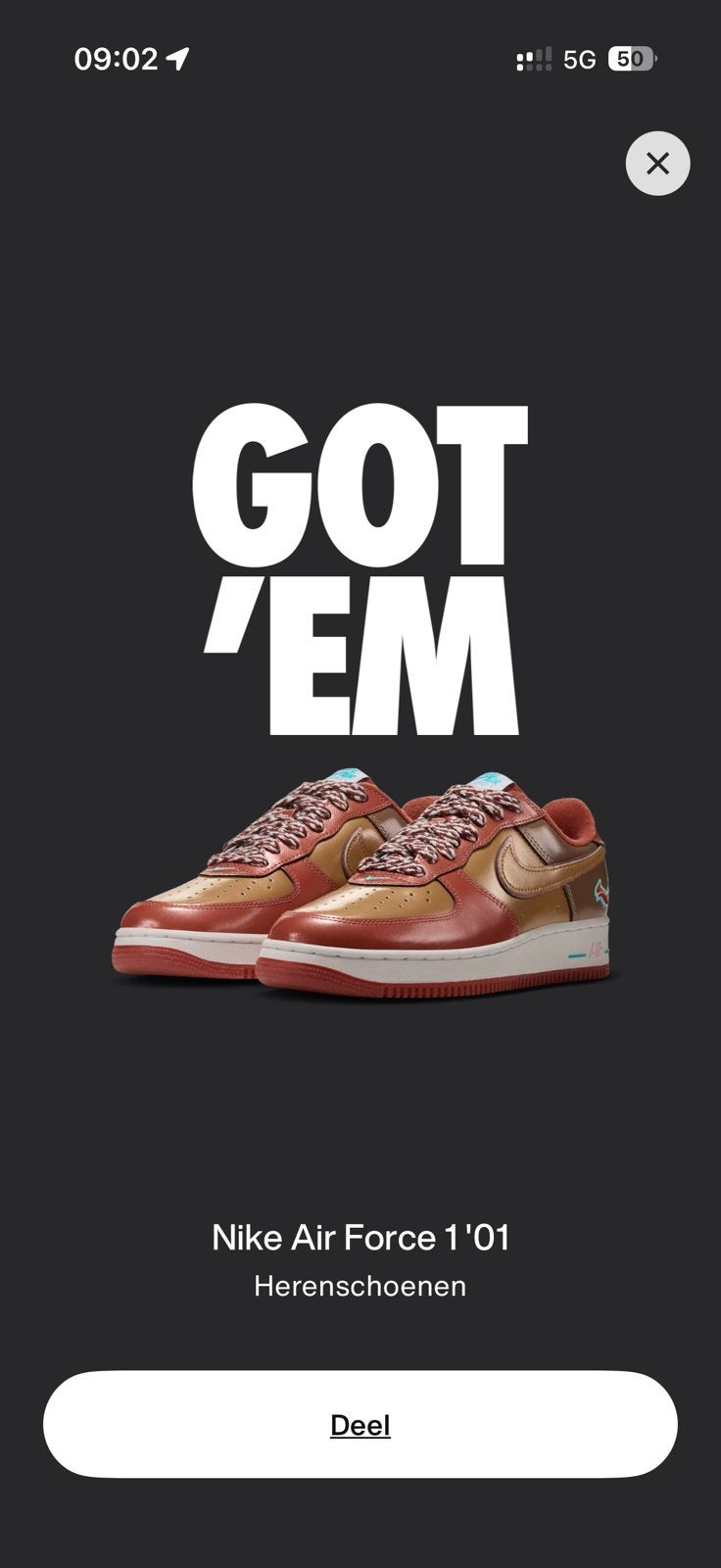 Nike Air Firce 1 x Nigo x J-Hope maat 42, Ophalen of Verzenden, Nieuw