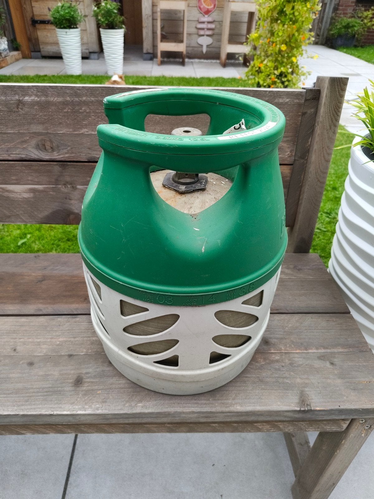 lege benegas lichtgewicht gasfles, Ophalen, Gebruikt, Onbekend