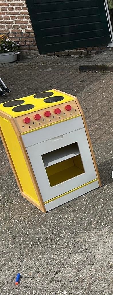 Houten Speelkeuken met Oven en Kookplaten, Ophalen, Gebruikt, Hout, Speelkeuken