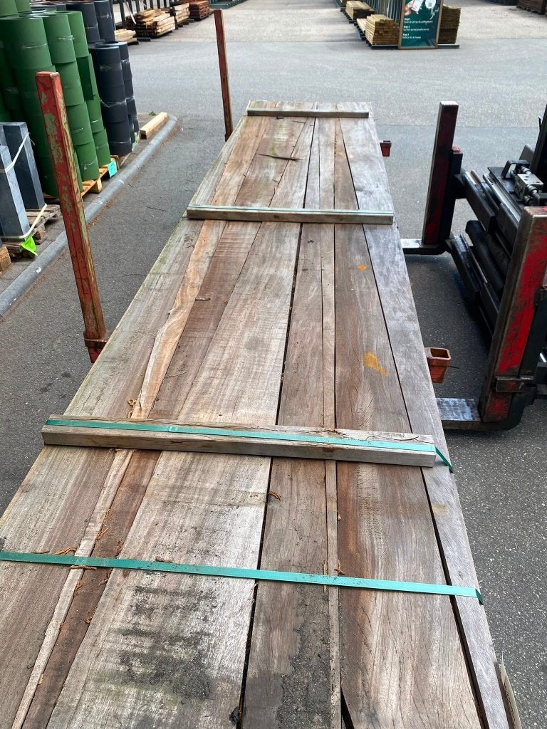 Spieplank Damwand Okan nr. 742, Ophalen, 250 cm of meer, Palen, Hardhout