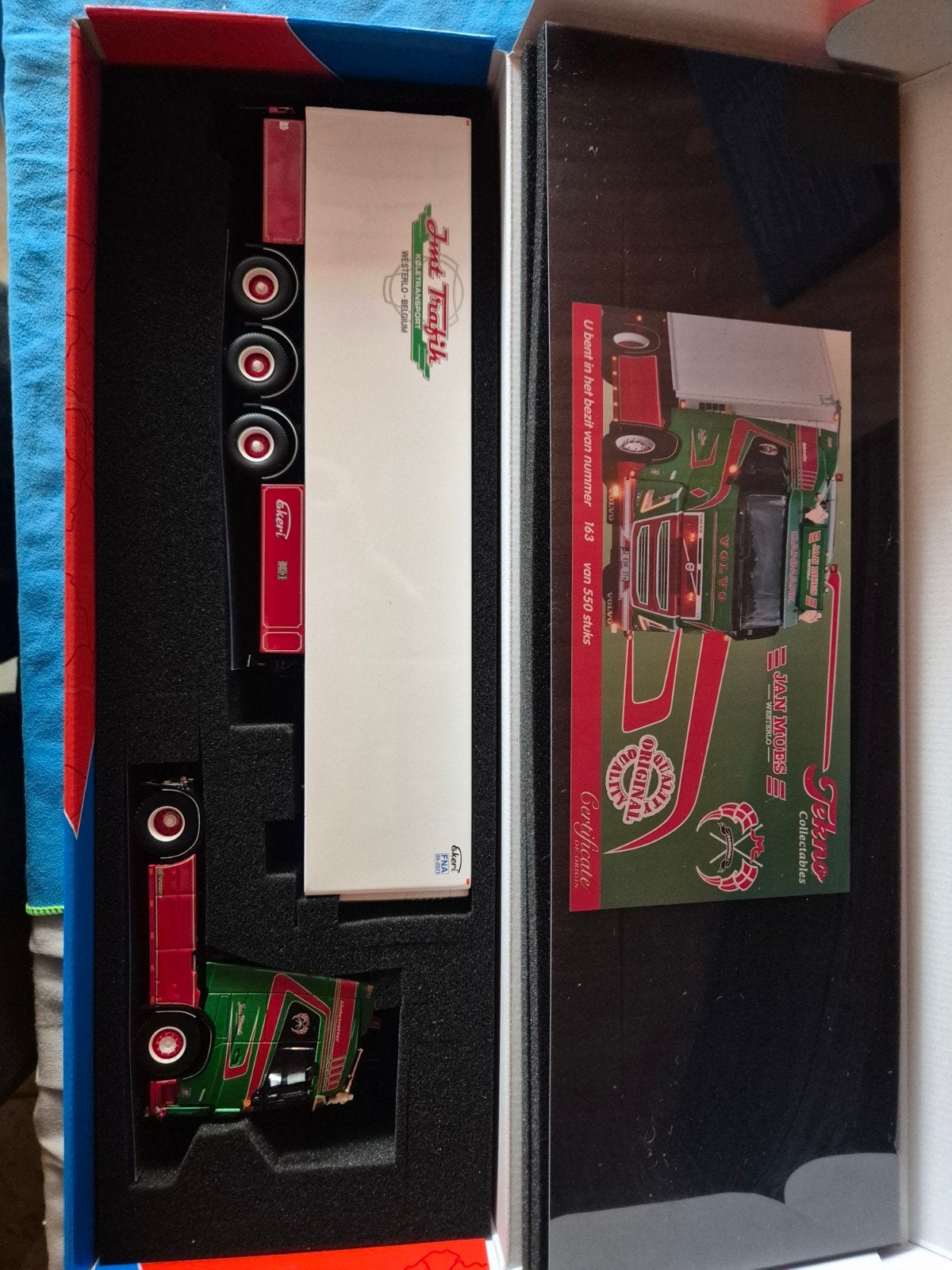 Tekno Volvo FH4 Globetrotter XL Jan Mues Transport, Hobby en Vrije tijd, Modelauto's | 1:50, Ophalen of Verzenden, Zo goed als nieuw