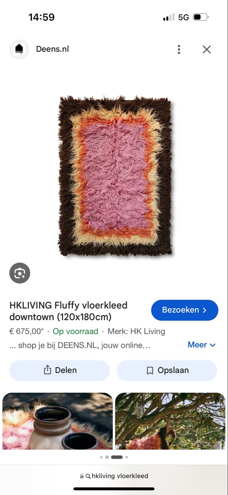 HKliving Fluffy vloerkleed - Zo goed als nieuw, Ophalen, 100 tot 150 cm, Zo goed als nieuw, Roze