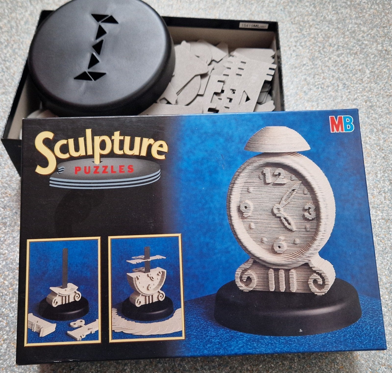 MB Sculpture Puzzles Klok - 3D Puzzel, Ophalen of Verzenden, Meer dan 50 stukjes, Gebruikt, 6 jaar of ouder