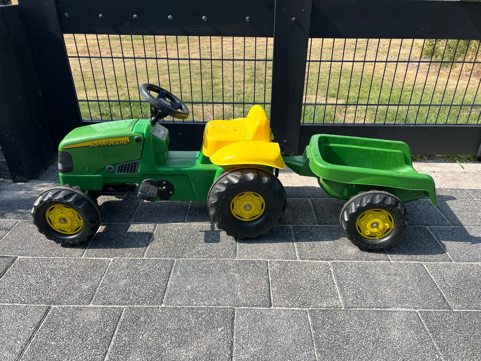 John Deere traptractor met aanhanger, Ophalen, Gebruikt, Trapvoertuig