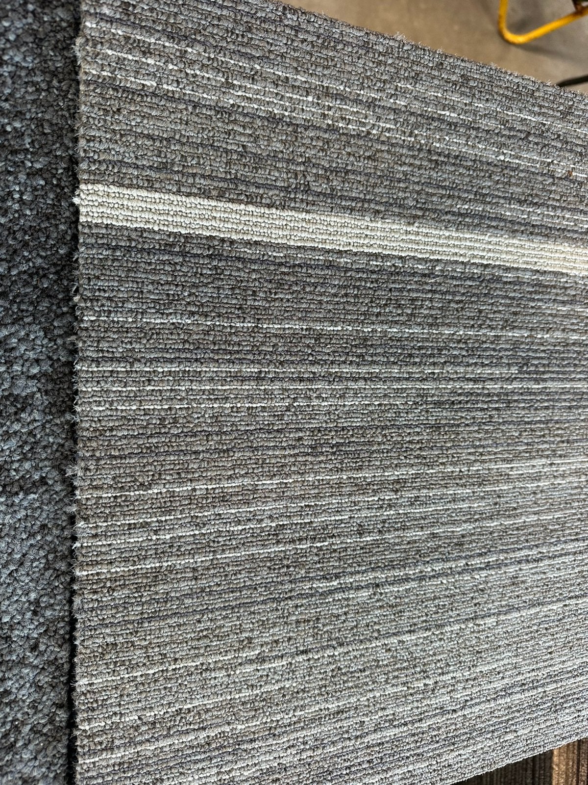 Tapijttegels grijs met streep 50x50 cm, Ophalen, Gebruikt, G, G