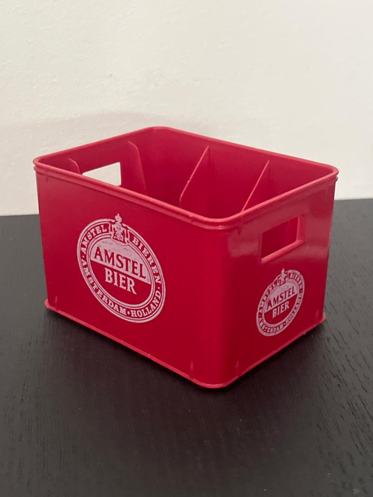 Amstel bierkratje voor viltjes of opbergbakje, Gebruikt, Ophalen of Verzenden, Amstel, Nvt