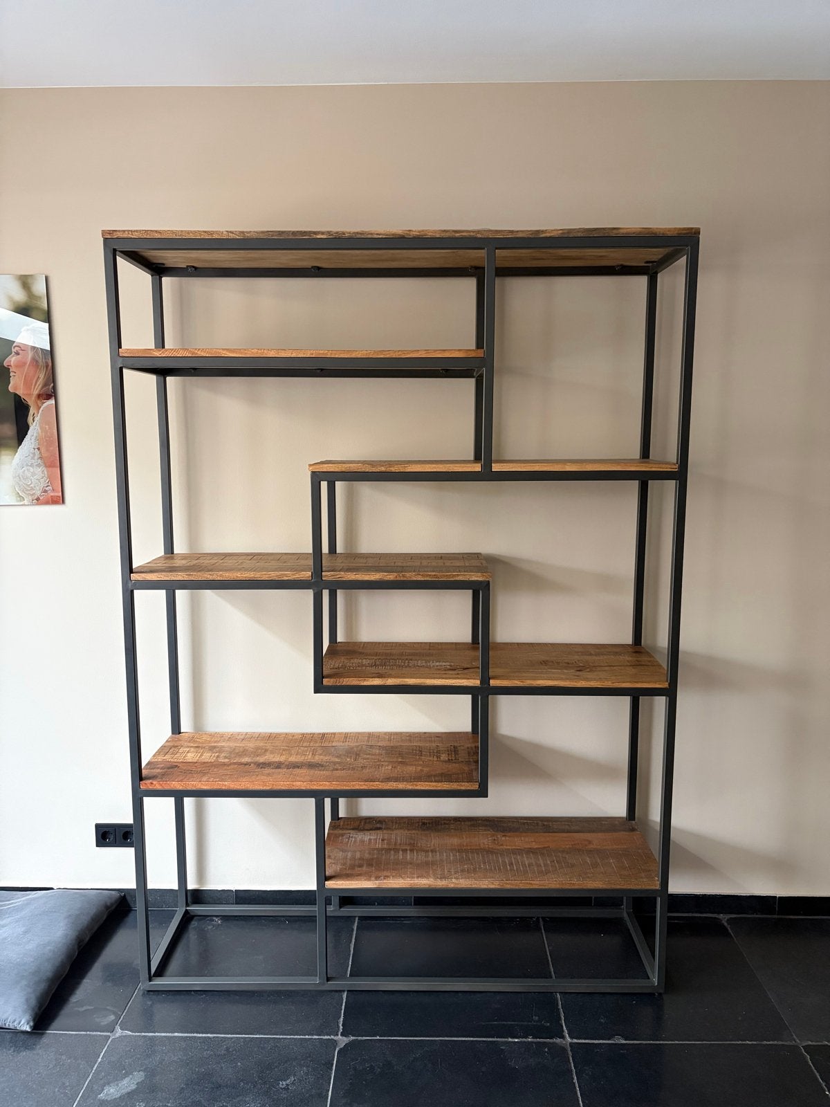 HUUS Industriële Wandkast Mango Hout 150x40x210cm