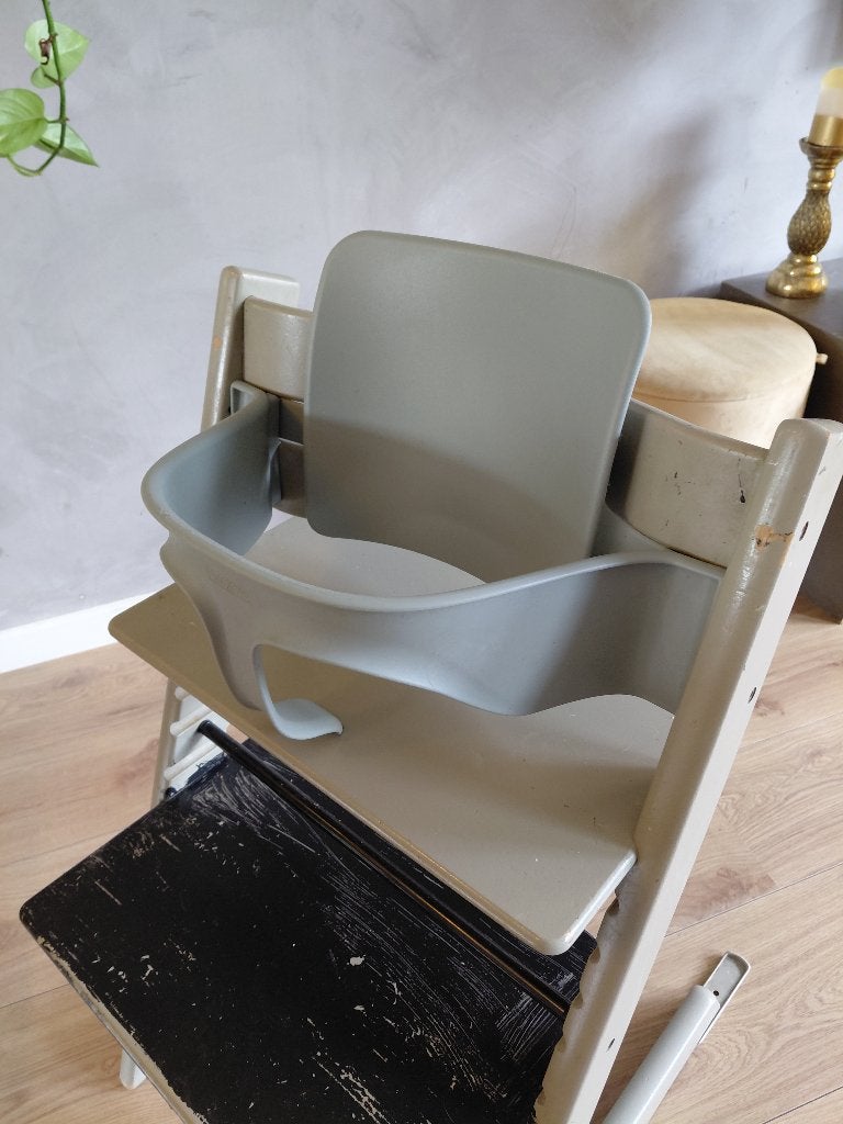 Tripp trapp babyset incl. kussentje en pootverlengers, Ophalen, Zo goed als nieuw, Meegroeistoel, Stoelverkleiner