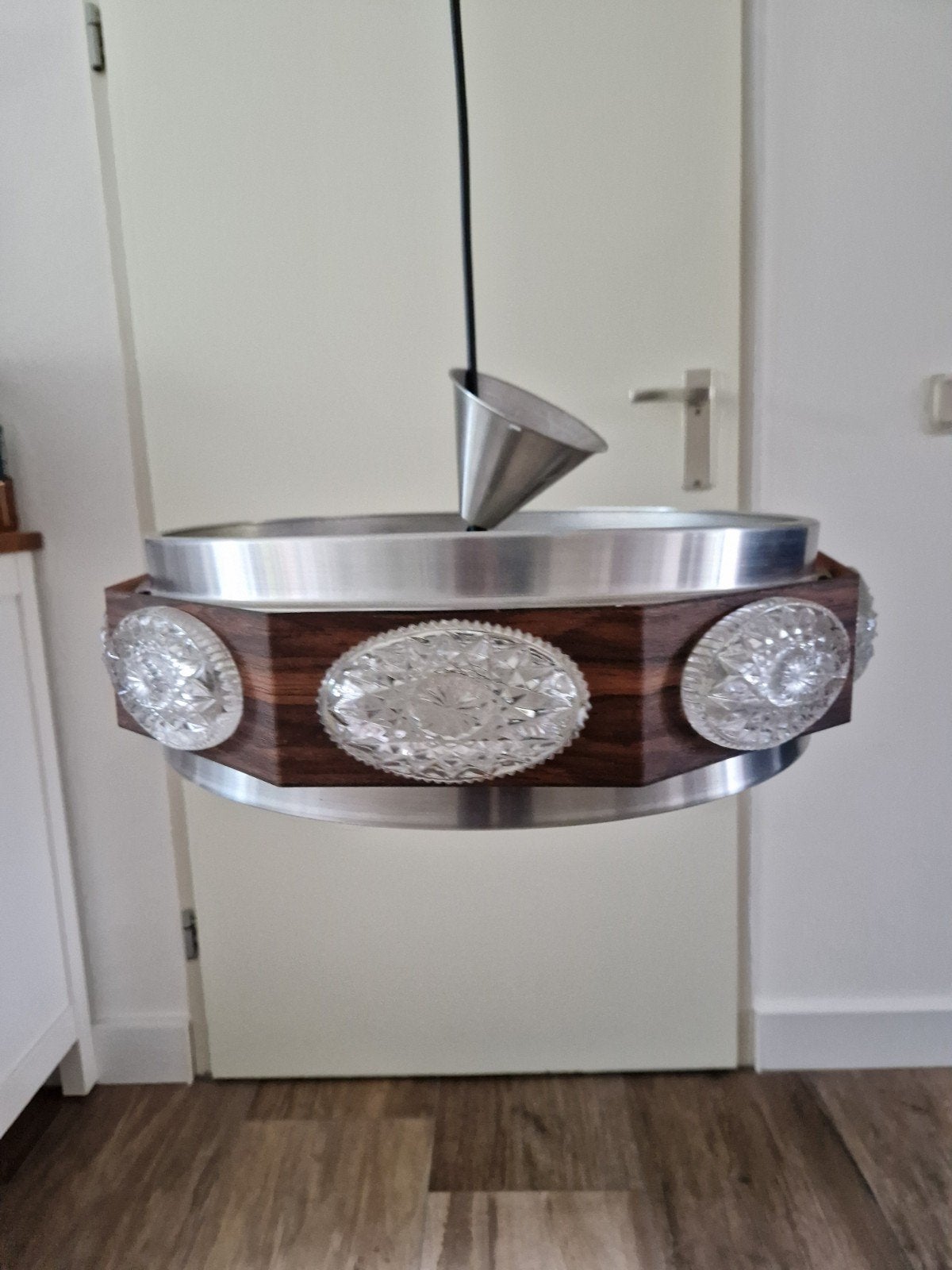 Hanglamp vintage ufo, Huis en Inrichting, Lampen | Hanglampen, Ophalen, Minder dan 50 cm