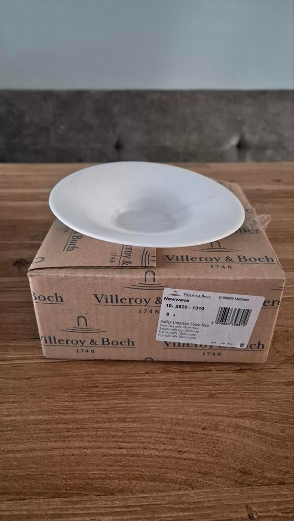 Villeroy & Boch NewWave koffieschotels - 5 stuks, Ophalen, Nieuw, Effen, Kop(pen) en/of Schotel(s)
