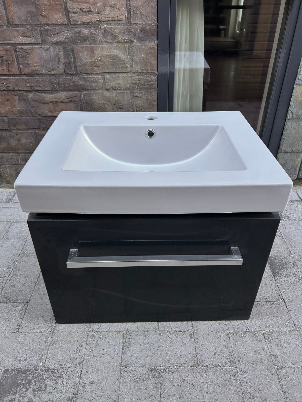 Bruynzeel wastafelmeubel 60cm met spiegel - Nieuwstaat, Ophalen, 50 tot 100 cm, Zo goed als nieuw, Minder dan 100 cm