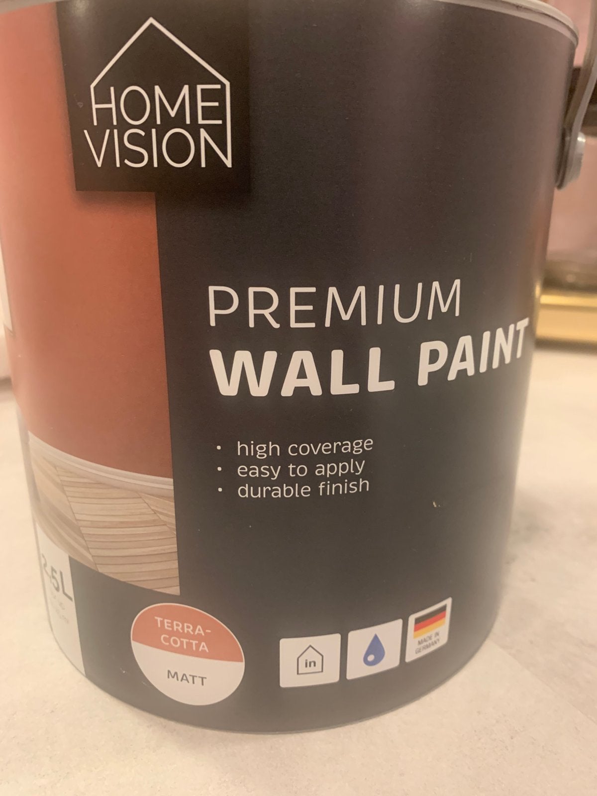 Homevision premium matte muurverf kleur Terra cotta, Doe-het-zelf en Verbouw, Ophalen, Overige kleuren, Minder dan 5 liter, Verf