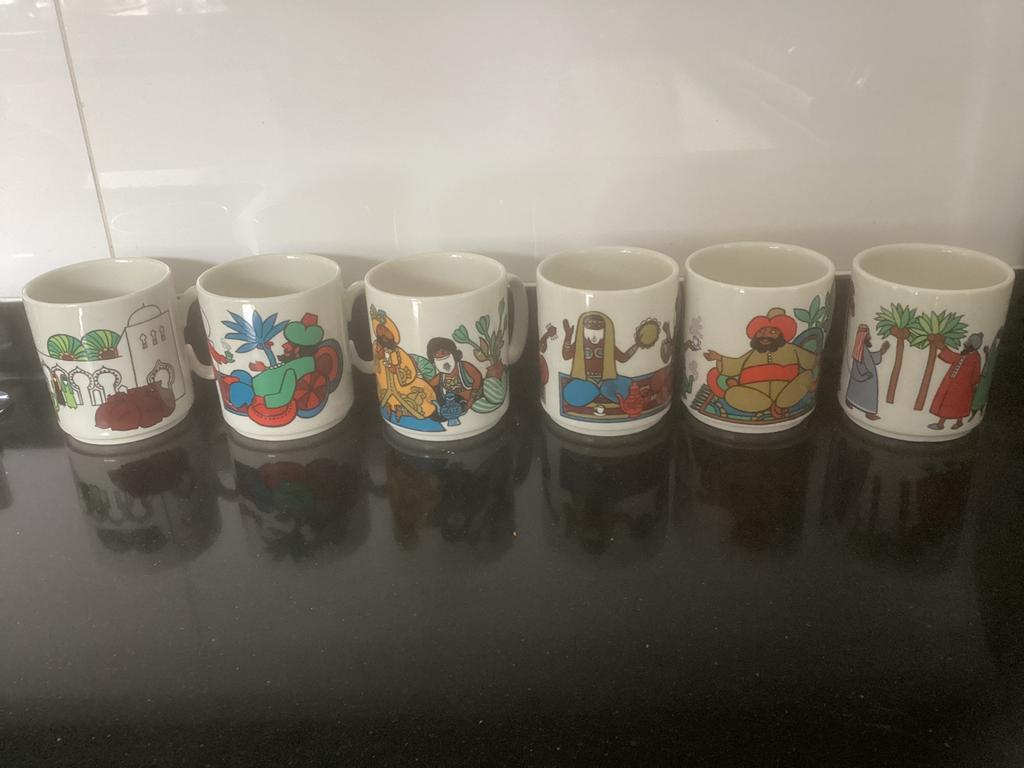 6 iconische koffie mokken 1001 nacht van Villeroy en Boch, Ophalen, Zo goed als nieuw, Overige stijlen, Kop(pen) en/of Schotel(s)