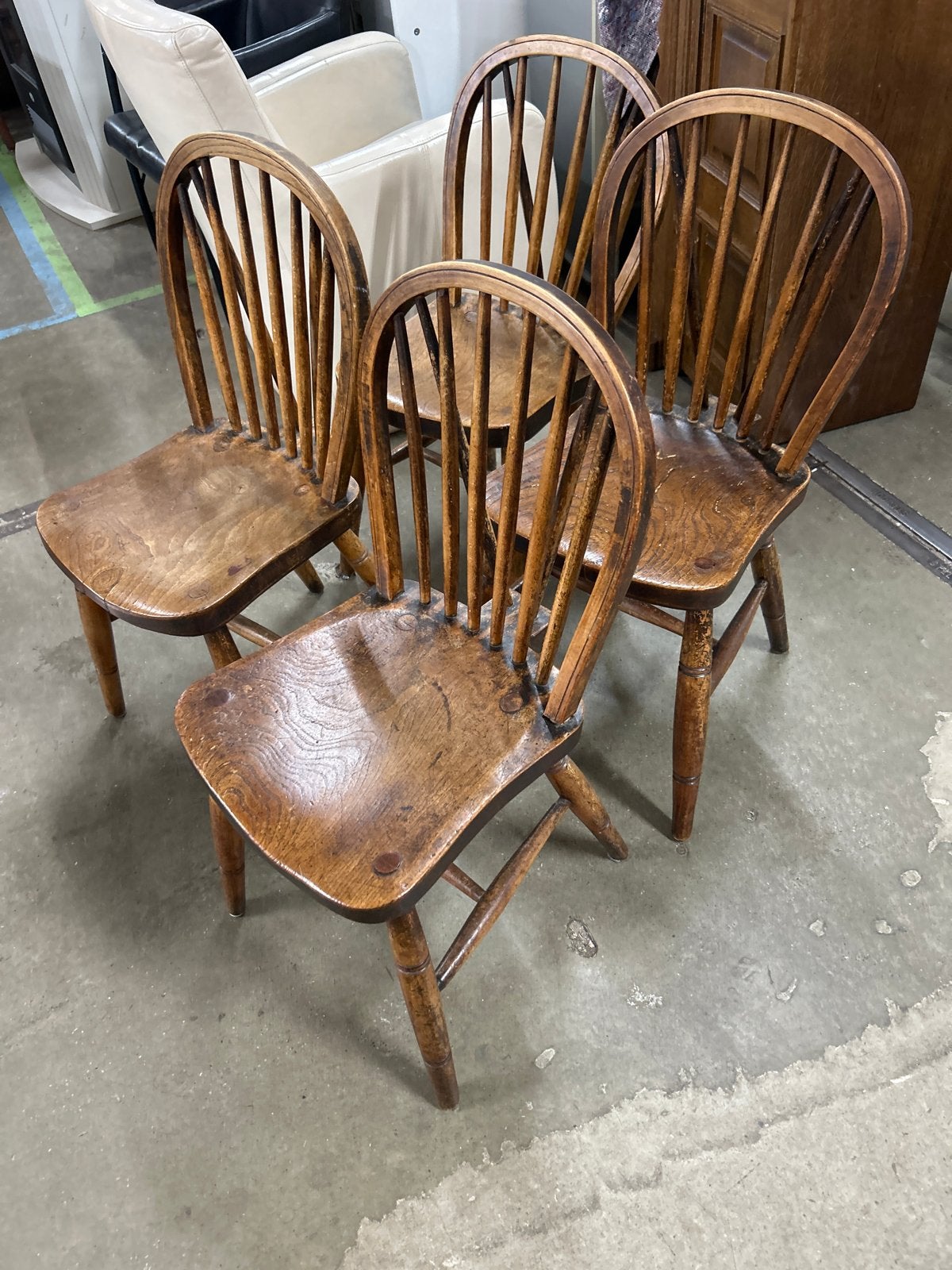Set van 4 vintage Windsor stoelen, Ophalen