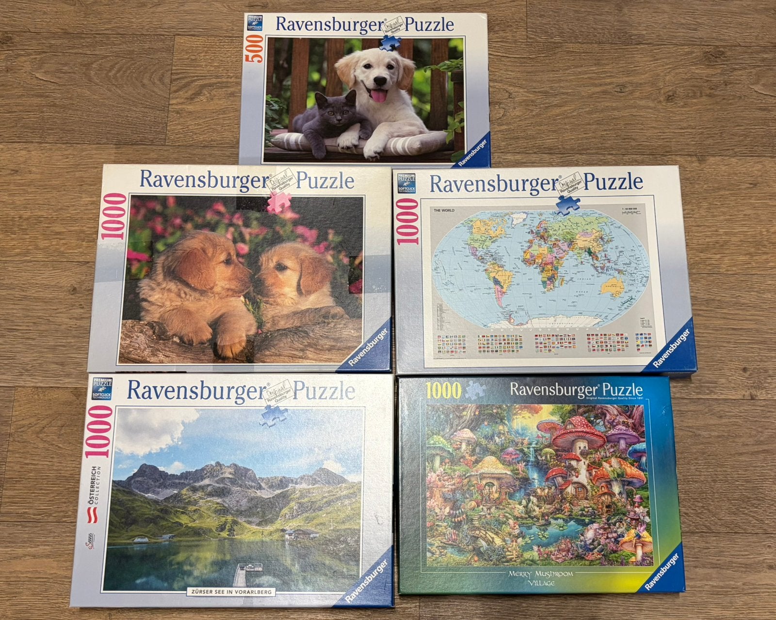 Ravensburger puzzels 500/1000 stukjes (5 stuks), Hobby en Vrije tijd, Denksport en Puzzels, Ophalen of Verzenden, 500 t/m 1500 stukjes