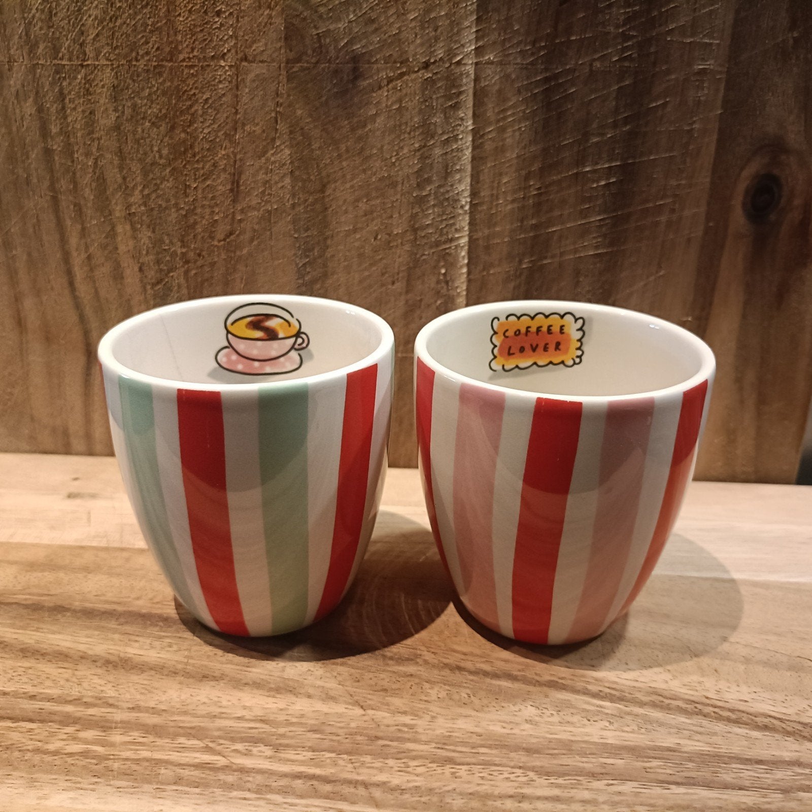 Blond Amsterdam twee leuke koffie kopjes, Ophalen of Verzenden, Zo goed als nieuw, Kop(pen) en/of Schotel(s), Aardewerk
