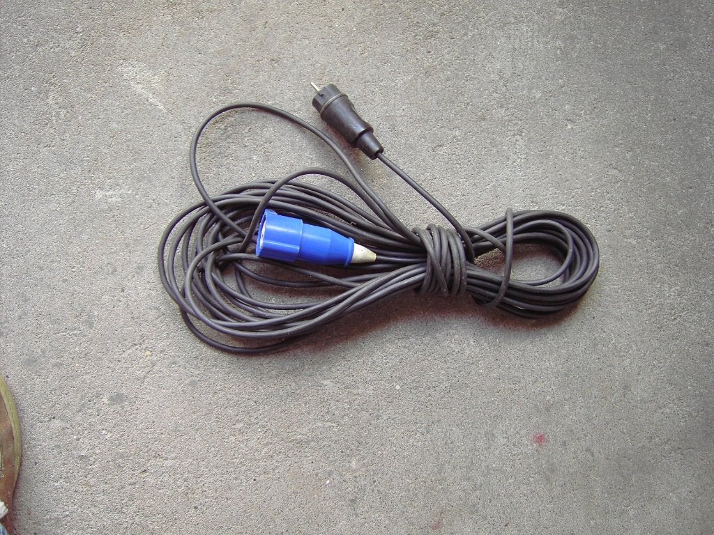 camping kabel lengte 19 m CEE stekker en een geaarde stekker, Ophalen, Gebruikt