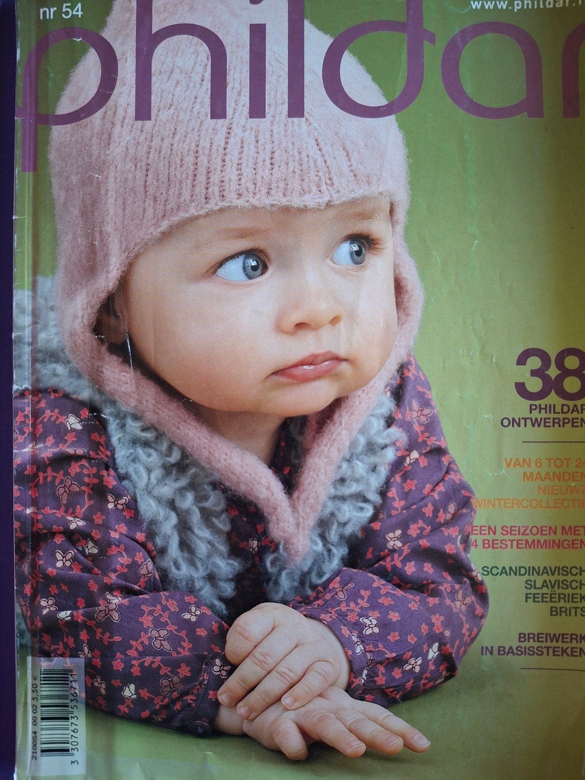 Phildar Baby Breiboek nr 54 - Wintercollectie, Ophalen of Verzenden, Zo goed als nieuw, Phildar, 1 tot 2 jaar