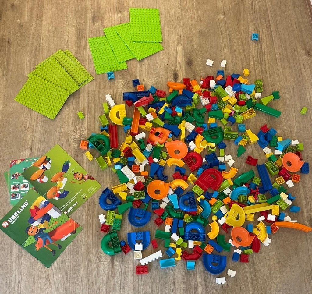 Hubelino knikkerbaan, past op Duplo meer dan 400 onderdelen, Overige thema's, Overige typen, Ophalen of Verzenden, Zo goed als nieuw