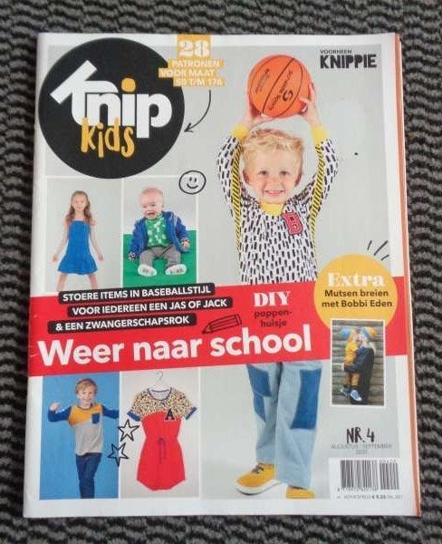 Knipkids Knippie nr. 4 augustus september 2020 maat 50/176, Hobby en Vrije tijd, Verzenden, Zo goed als nieuw, Kind, Knippie