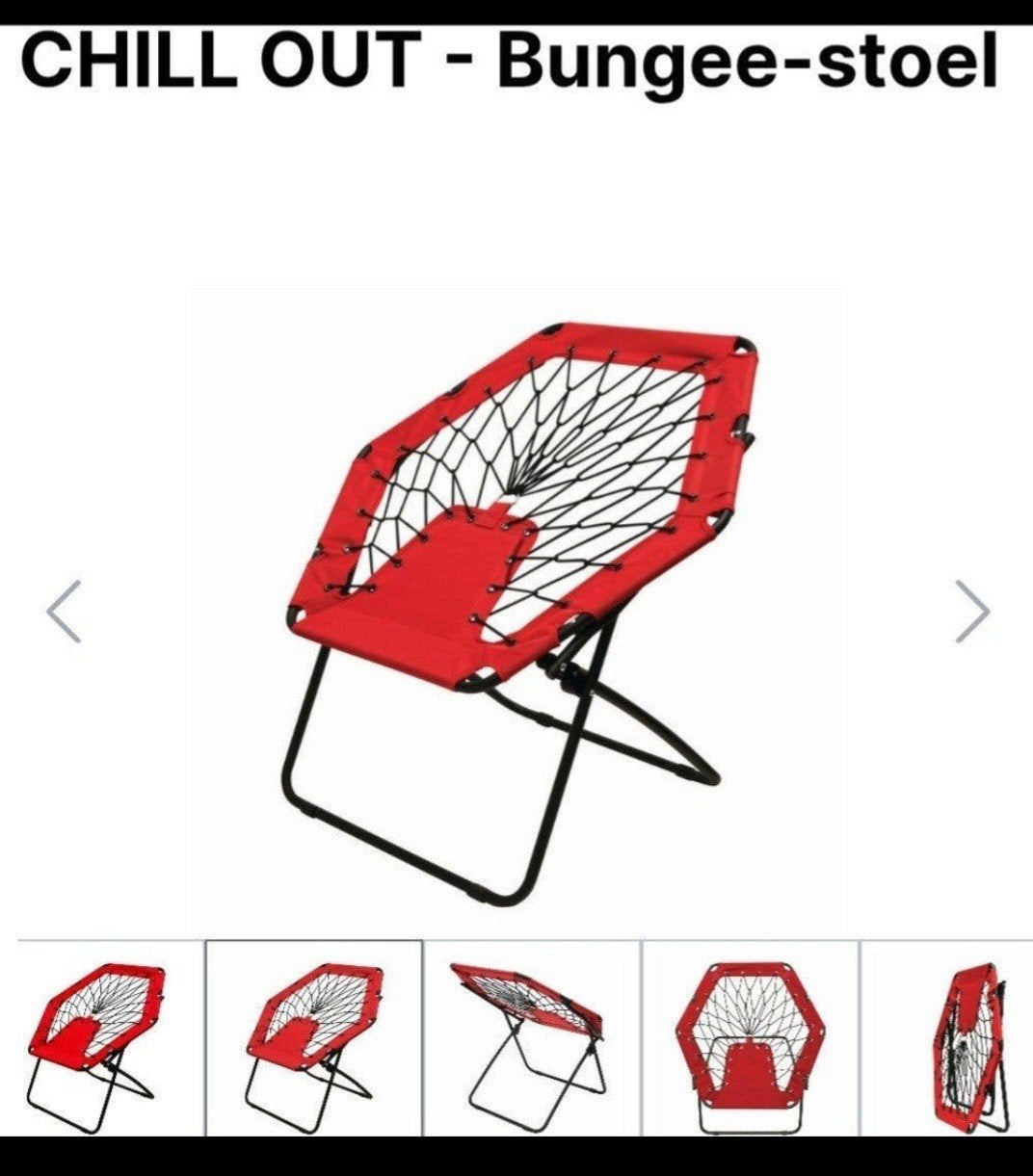 4 nieuwe chill out bungee stoelen, Tuin en Terras, Tuinsets en Loungesets, Ophalen, Nieuw, Tuinset