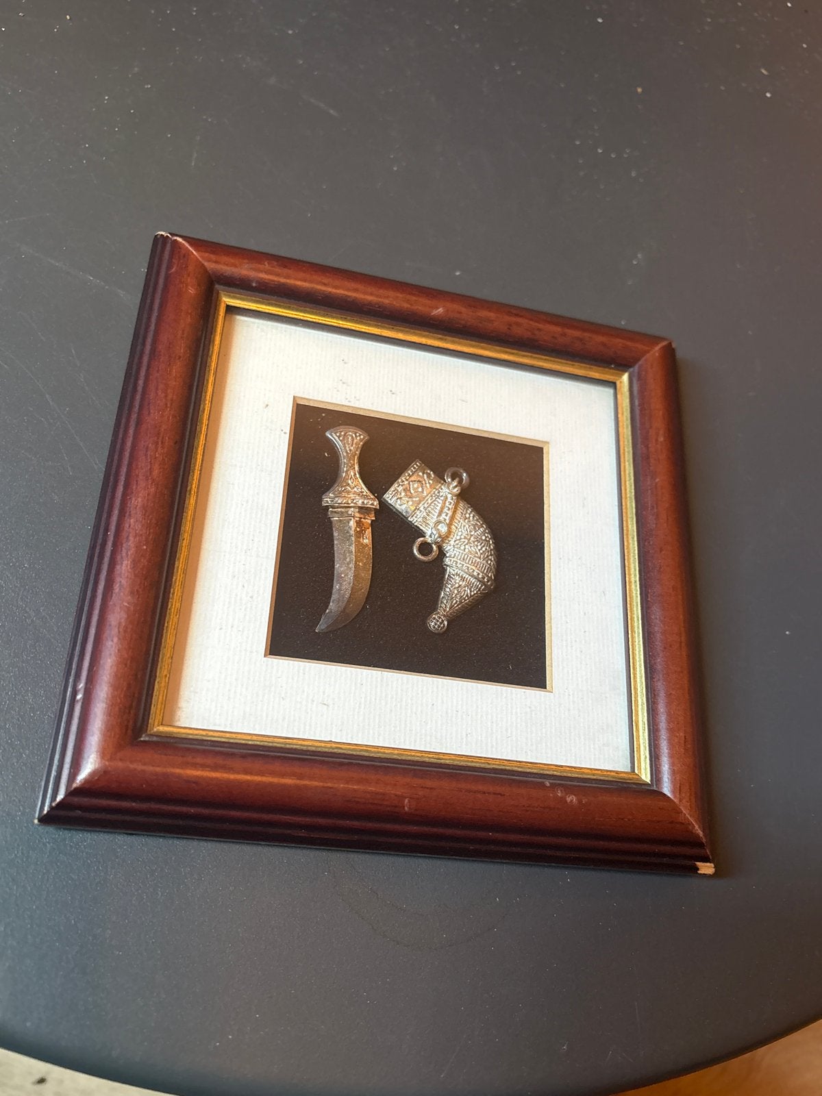 Ingelijste zilveren dolk en schede - Echt zilver, Antiek en Kunst, Ophalen, Zilver
