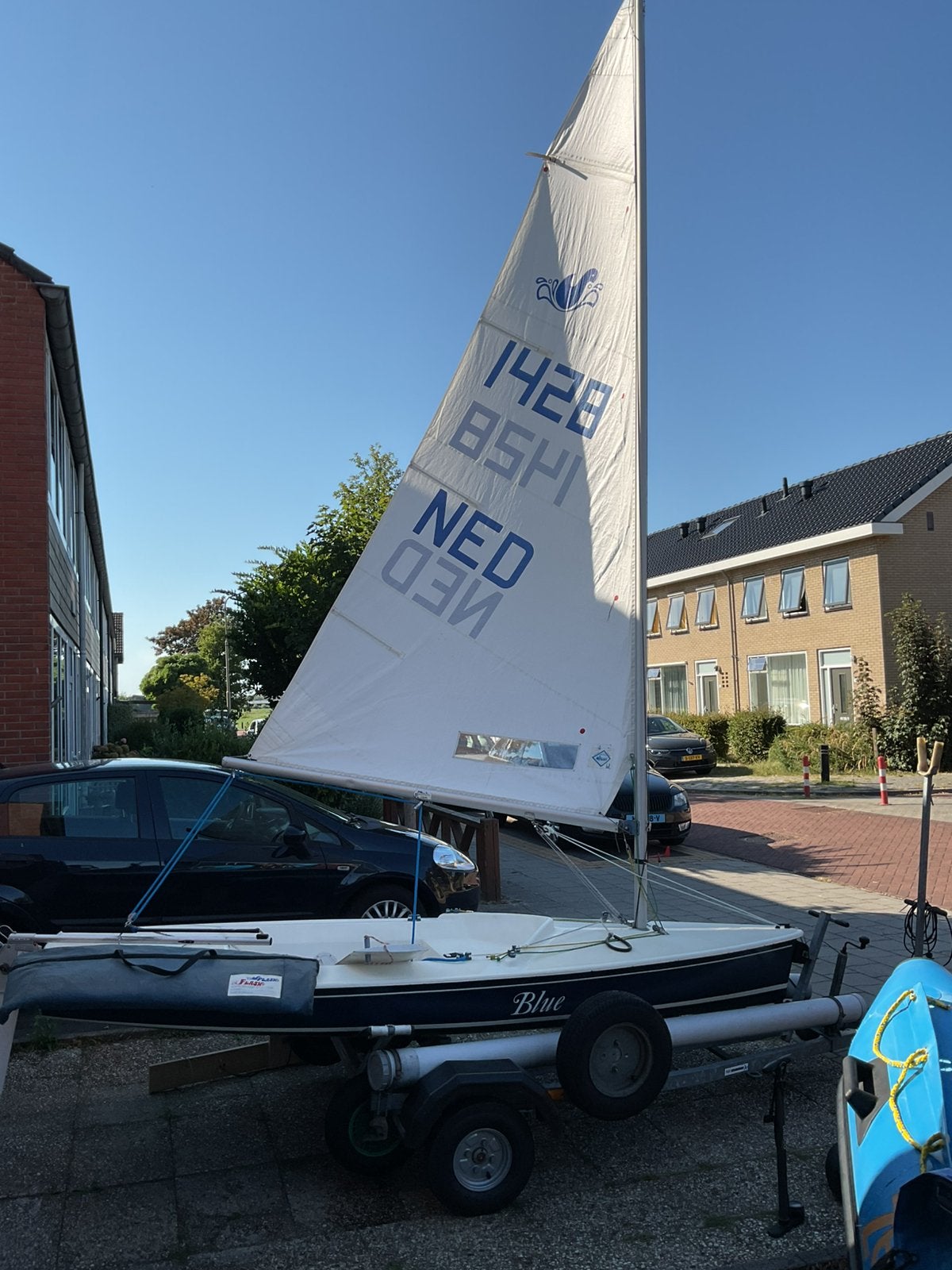 Splash zeilboot met strandtrailer, Ophalen, Gebruikt, Splash, Polyester