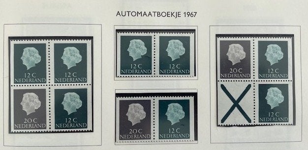 1967 Postfris 1x4 en 1x3 en 2x2 zegels Automaatboekje PB 7, Postzegels en Munten, Ophalen of Verzenden, Na 1940, Postfris