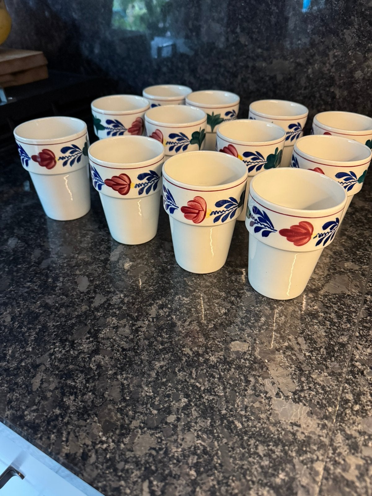 Boerenbont Melkbekers, Ophalen of Verzenden, Zo goed als nieuw, Royal Boch, Aardewerk