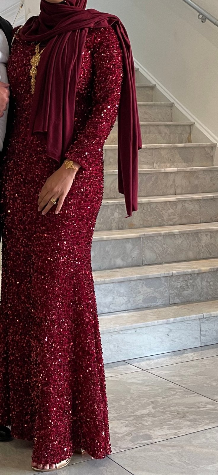 Feestjurk / avondjurk / damesjurk / abiye / hijab, Kleding | Dames, Galajurk, Ophalen of Verzenden, Zo goed als nieuw, Maat 34 (XS) of kleiner