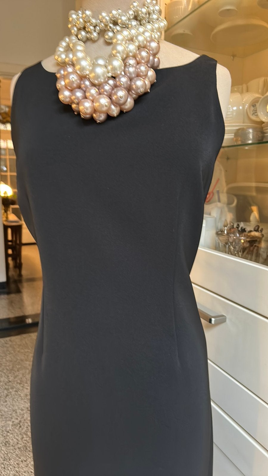 STREET-ONE zwarte cocktail jurk met subtiele glans, 36 NIEUW, Kleding | Dames, Zwart, Nieuw, Ophalen of Verzenden, Knielengte