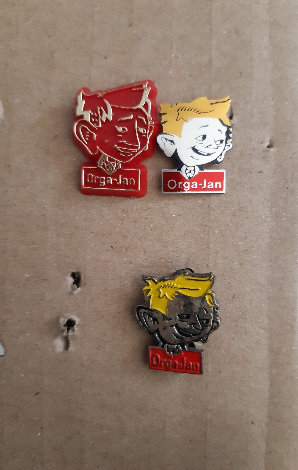 3 Speldjes Orga Jan, Ophalen of Verzenden, Zo goed als nieuw, Merk, Speldje of Pin