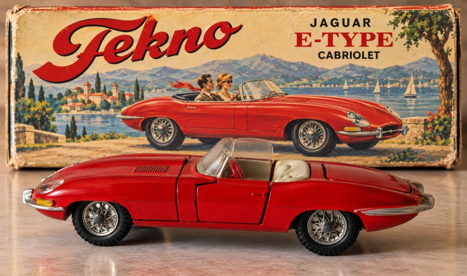 Tekno Denmark 926 Jaguar E-type Cabriolet, Verzenden, Zo goed als nieuw, Auto, Overige merken