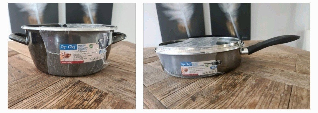 nieuw Top Chef Braadpan/Stoofpan + hapjespan 30cm set, Overige materialen, Braadpan, Met deksel, Nieuw