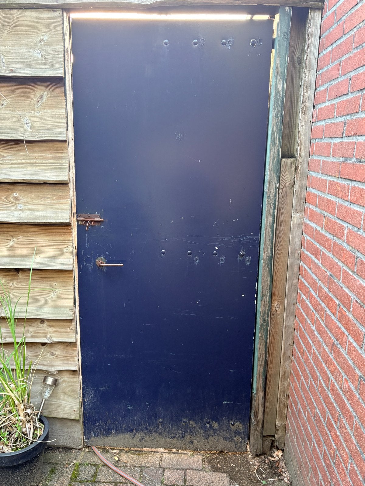 Schuttingdeur, Ophalen, Gebruikt, 80 tot 100 cm, Buitendeur