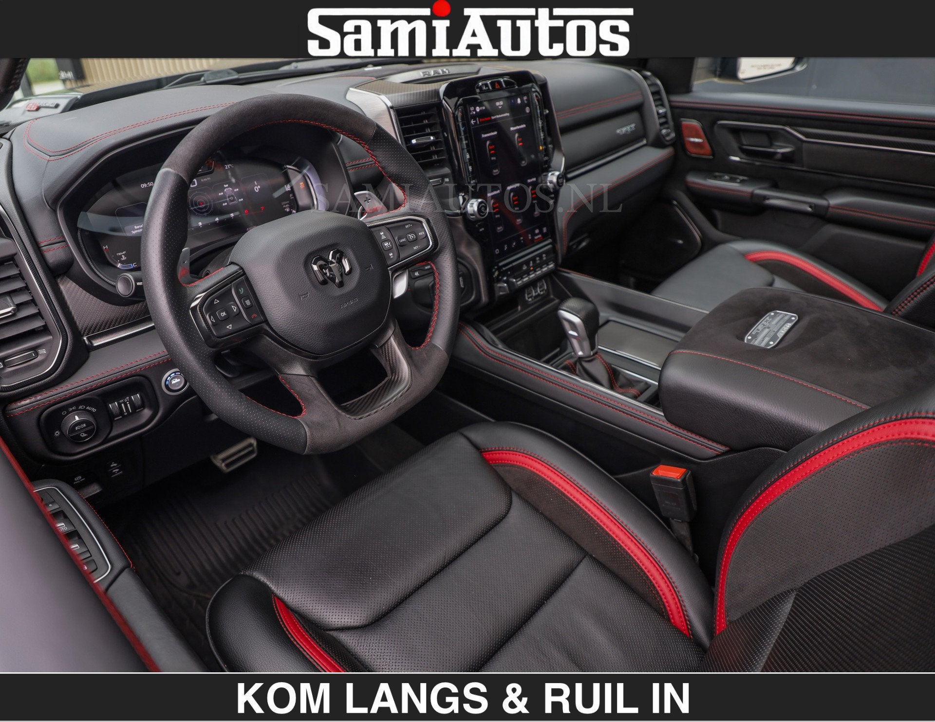 Dodge Ram TRX HELLCAT | 6.2 V8 712PK SUPERCHARGER | RODE STI, Automaat, Gebruikt, Met garantie (alle), Zwart