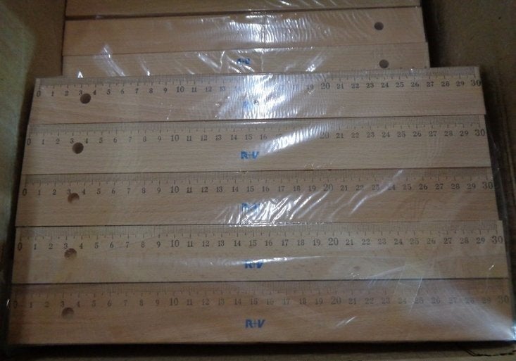 PARTIJ LINIAAL 30CM HOUT, ., Nieuw, Ophalen of Verzenden, ,.
