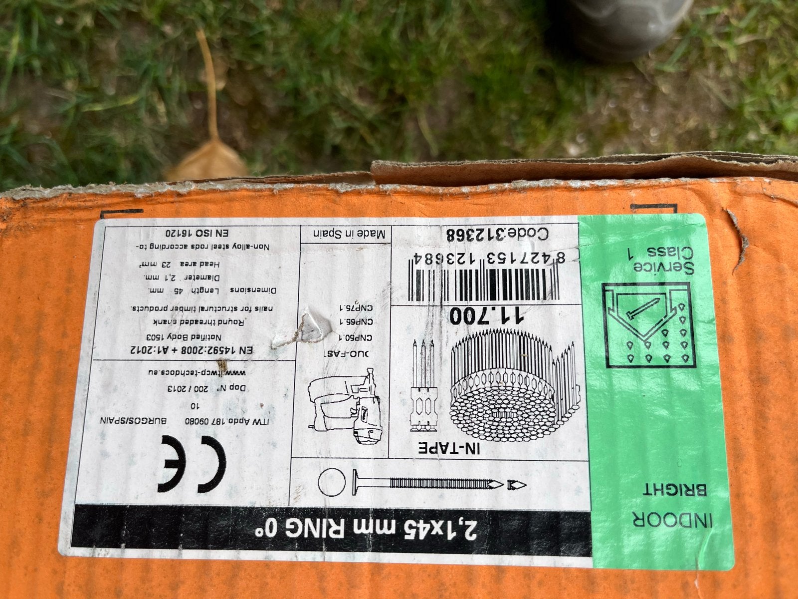 Paslode IM50 F18 tacker met nagels, Ophalen, Gebruikt