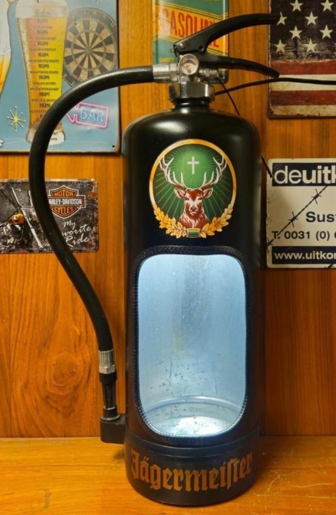 Jagermeister decoratieve brandblusser, mancave, Huis en Inrichting, Lampen | Tafellampen, Nieuw, Minder dan 50 cm, Ophalen of Verzenden