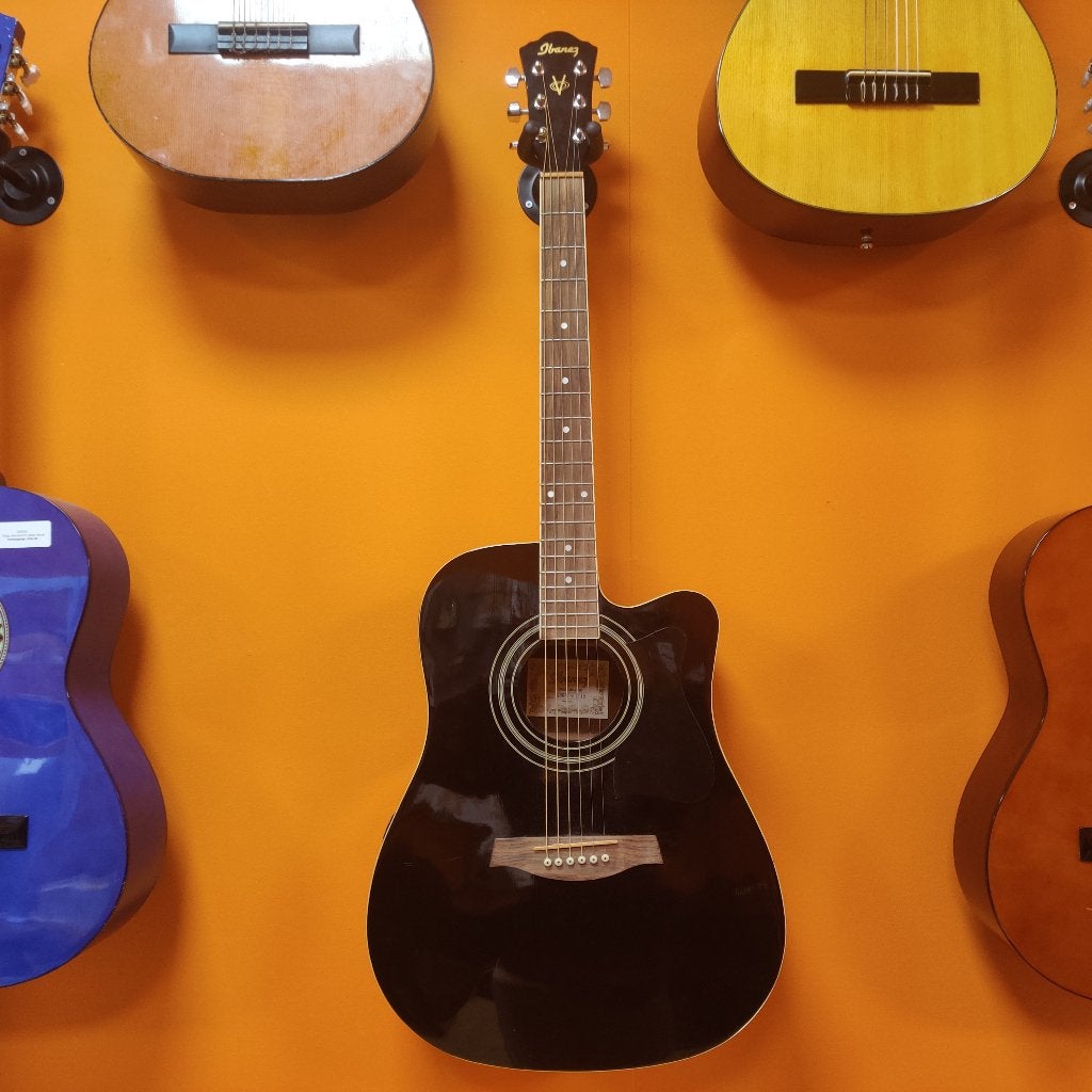 Ibanez V70CE Dreadnought Acoustic-Electric Guitar - Black, Muziek en Instrumenten, Instrumenten | Onderdelen, Zo goed als nieuw