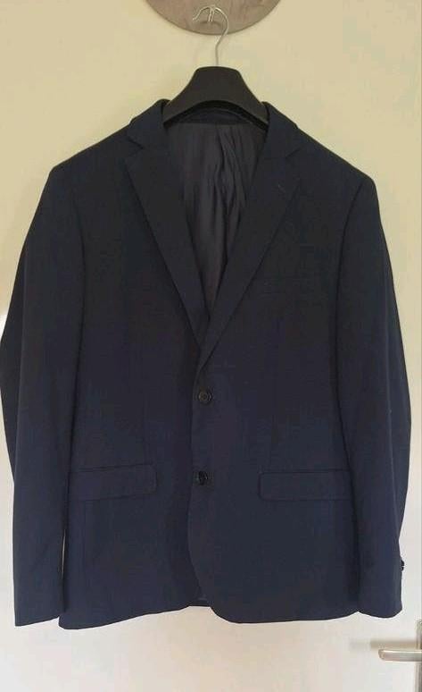 Kolbert OVS donkerblauw maat 50 met subtiel ruitje, Ophalen of Verzenden, Maat 48/50 (M), Blauw, OVS