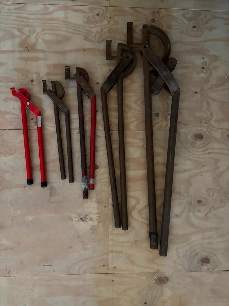 Set van diverse buigijzers., Doe-het-zelf en Verbouw, Gereedschap | Handgereedschap, Ophalen of Verzenden, Gebruikt