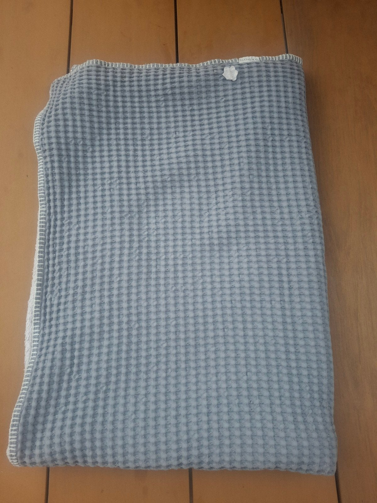 Koeka deken teddy wafel grijs 100x140, 140 cm, Koeka, Ophalen of Verzenden, Zo goed als nieuw