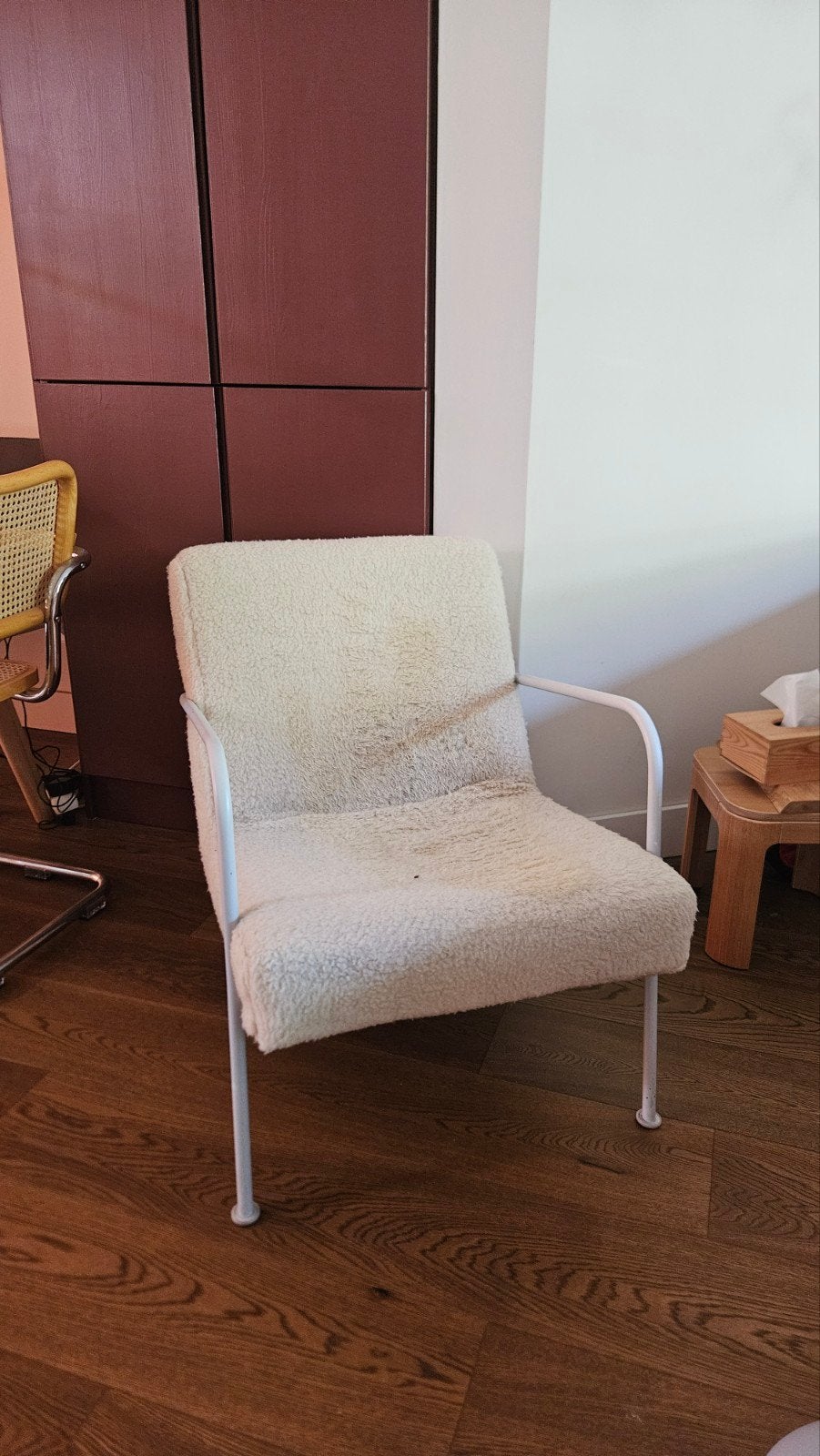 IKEA PS 1999 stoel - Vintage design - met vlekken, Ophalen, Gebruikt, Wit, Overige materialen