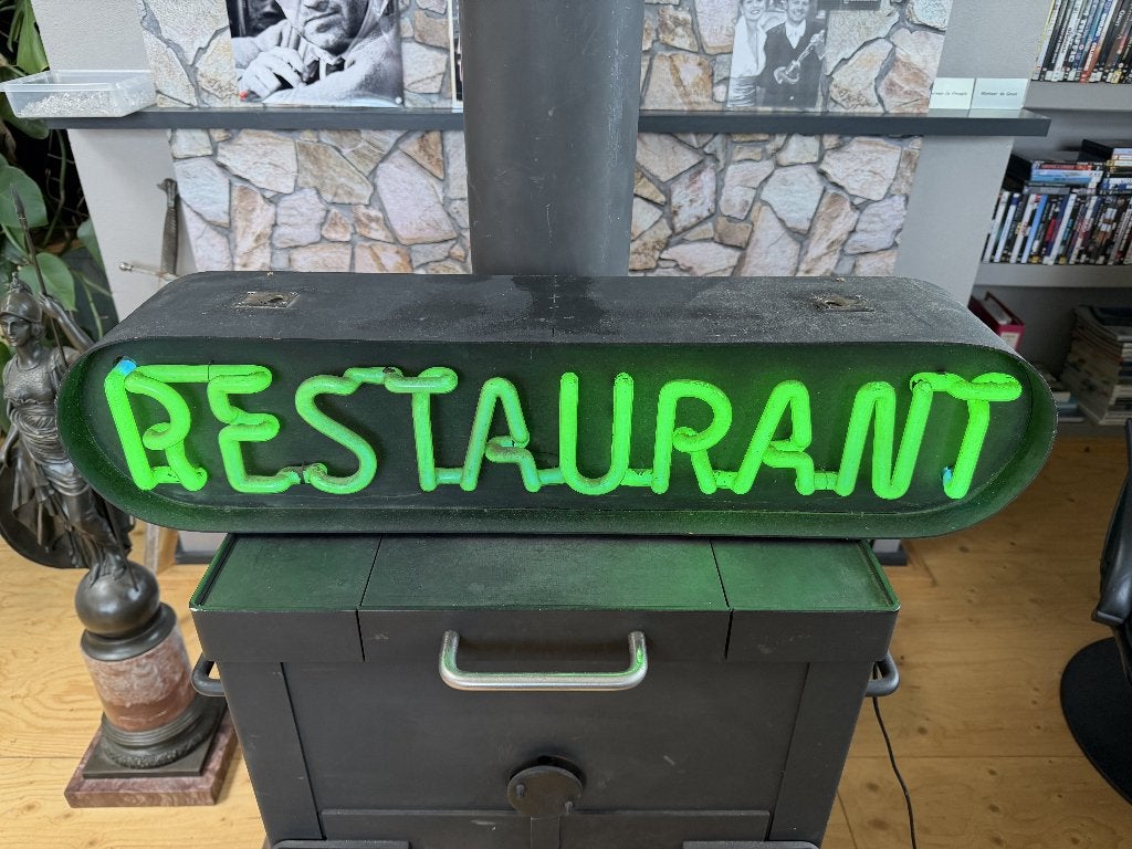 Vintage Neon RESTAURANT, Verzamelen, Merken en Reclamevoorwerpen, Ophalen, Gebruikt, Lichtbak of (neon) lamp
