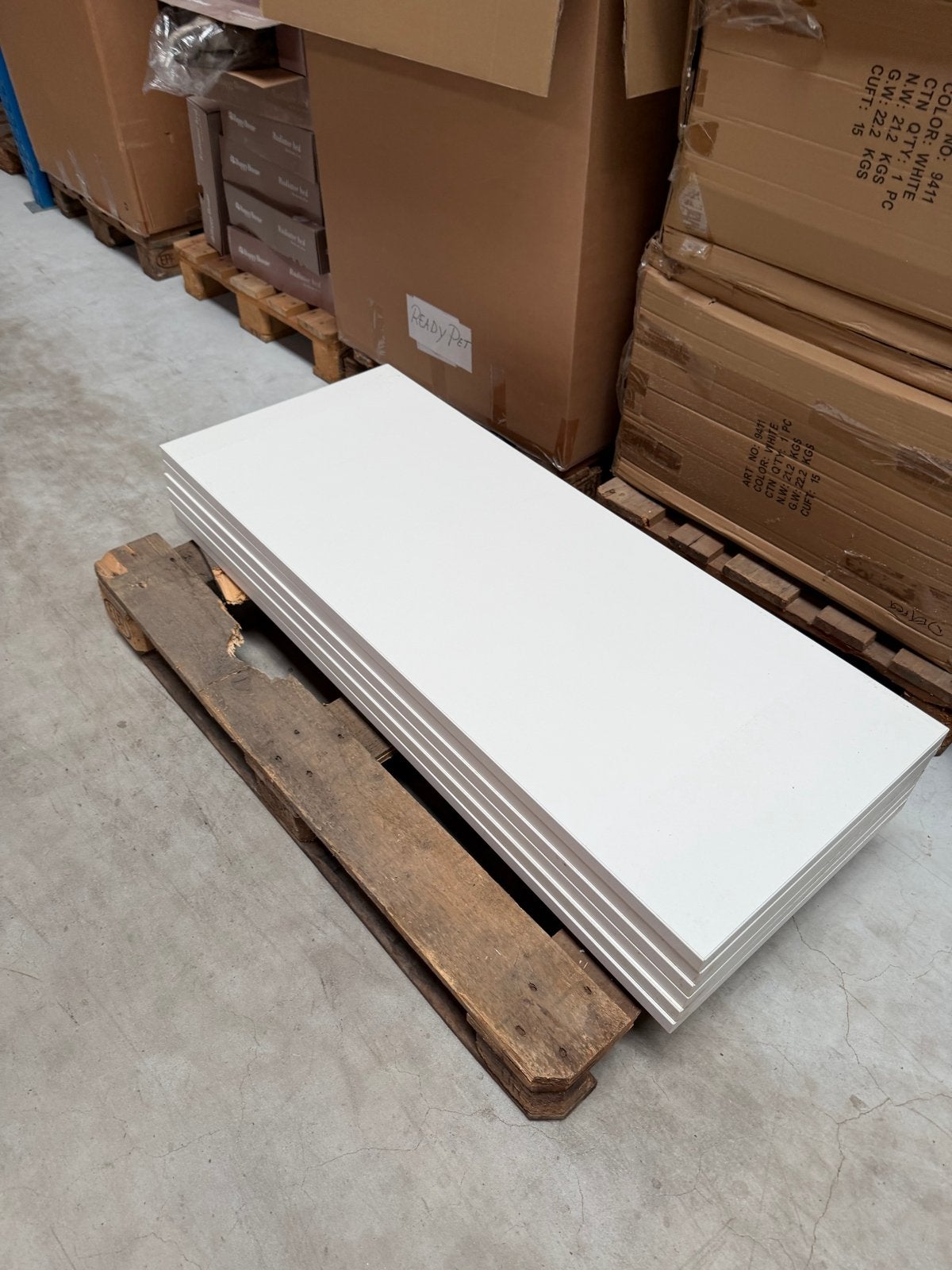 6x Witte Meubelpanelen / Kastplanken 18 mm, Ophalen, Nieuw, Hout, Minder dan 20 mm
