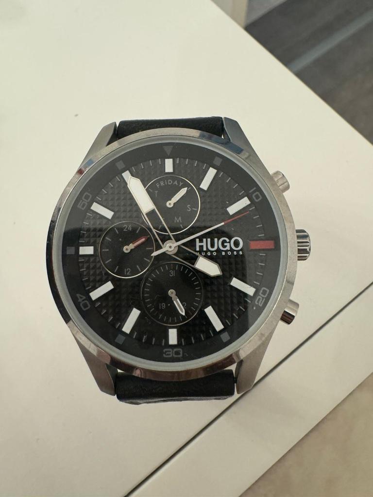 Huge boss horloge, Staal, Polshorloge, Zo goed als nieuw, Ophalen