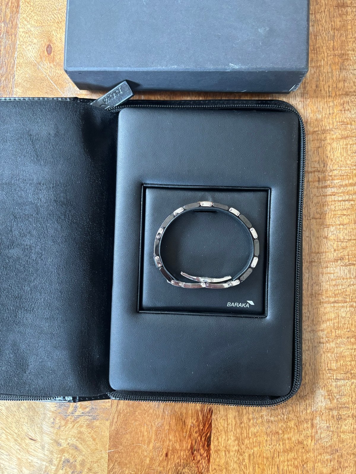 Baraka heren armband 18k roségoud, keramiek, staal, diamant, Overige materialen, Zwart, Ophalen of Verzenden, Zo goed als nieuw