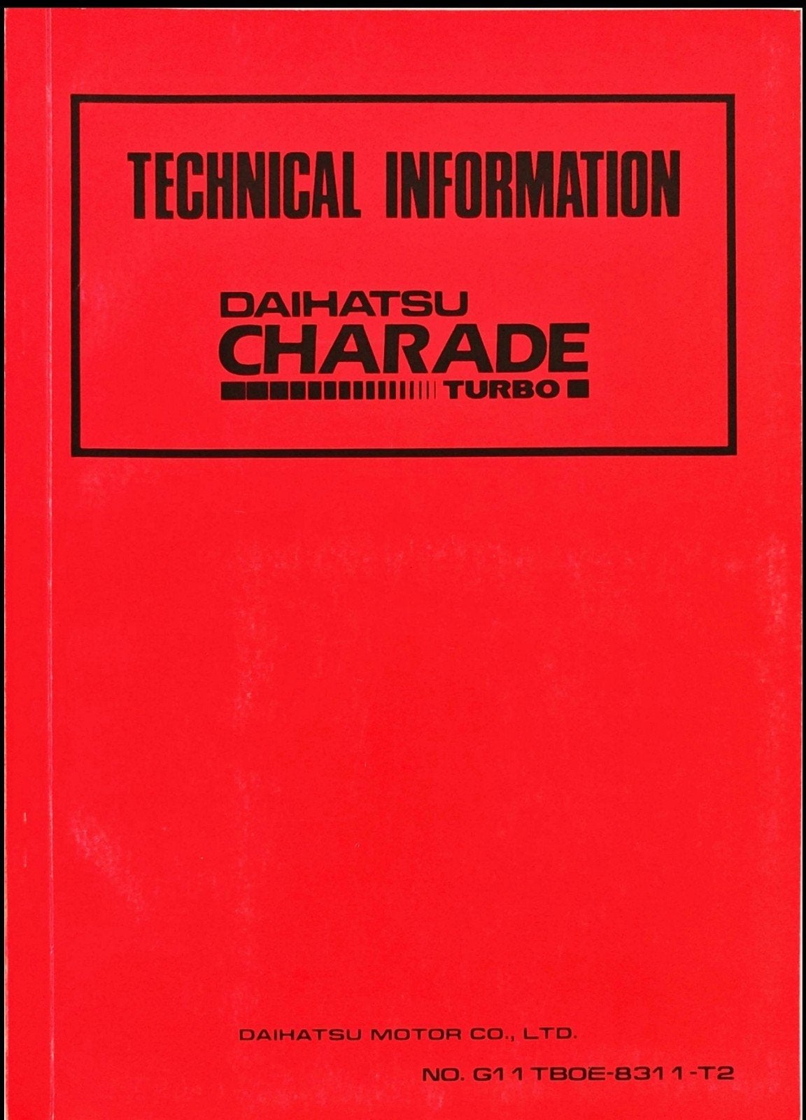 Daihatsu Charade Turbo Technische Informatie (1983), Ophalen of Verzenden
