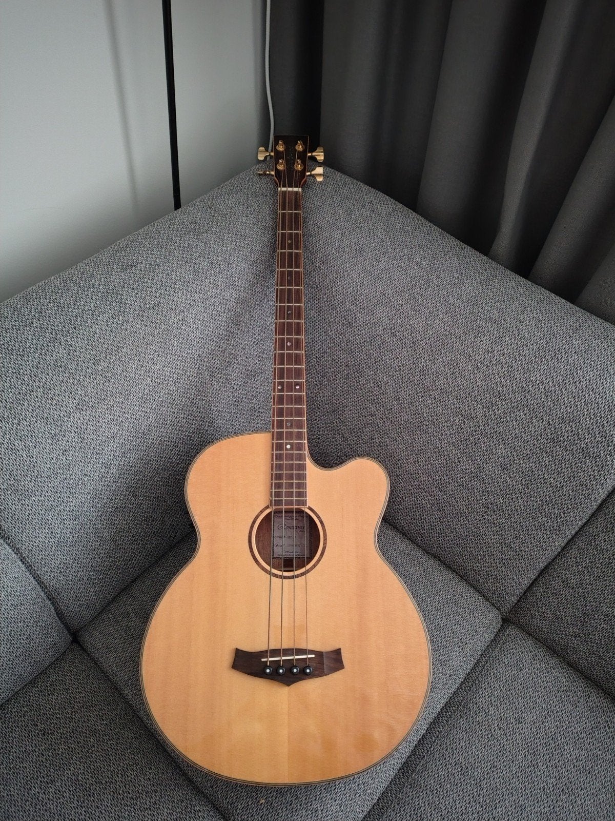Tanglewood Rosewood Reserve TRB-CE Akoestische Basgitaar, Ophalen, Zo goed als nieuw, Semi-akoestisch